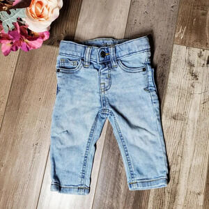 Cat & Jack Size 12m Baby Boys Girls Light Wash Skinny Jeans Blue EUC